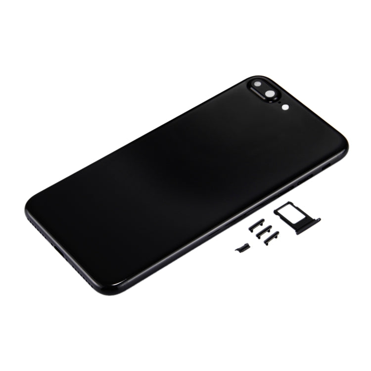 6 in 1 for iPhone 7 Plus (Back Cover + Card Tray + Volume Control Key + Power Button + Mute Switch Vibrator Key + Sign) Full Assembly Housing Cover (Jet Black) Eurekaonline