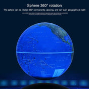 6 inch Rotation Illuminating English Magnetic Levitation Globe Office Crafts Ornaments, US Plug(Black) Eurekaonline