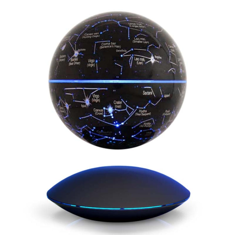 6 inch Rotation Illuminating English Magnetic Levitation Globe Office Crafts Ornaments, US Plug(Black) Eurekaonline