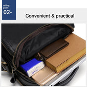 6028 Multifunctional Fashion Top-grain Leather Messenger Bag Casual Men Shoulder Bag (Coffee) Eurekaonline