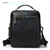 6028 Multifunctional Fashion Top-grain Leather Messenger Bag Casual Men Shoulder Bag (Coffee) Eurekaonline