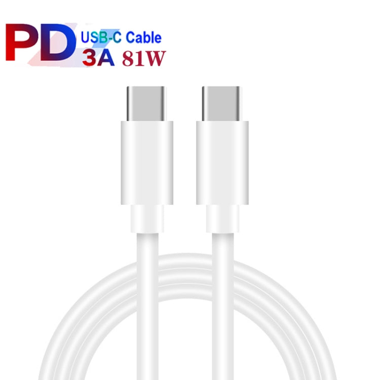 65W Dual PD Type-C + 3 x USB Multi Port Charger with 3A Type-C to Type-C Data Cable, EU Plug(White) Eurekaonline