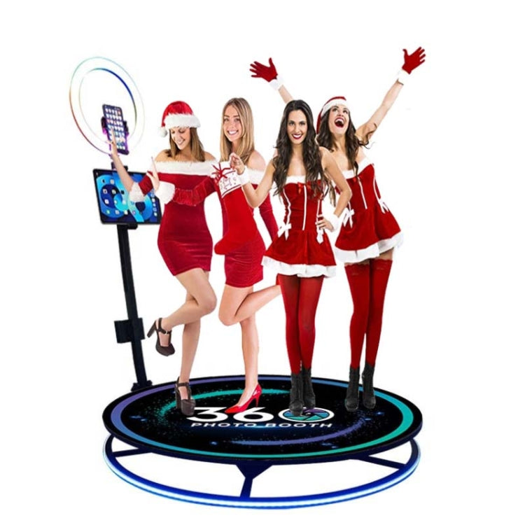 68cm RGB Fill Light Photo Booth Turning Led Camera Photo Spin Stand With Flight Case Eurekaonline