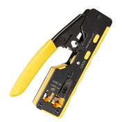 6P8P Seven-type Through-hole Crystal Head  Wire Stripping Tool Network Cable Pliers(Yellow) Eurekaonline