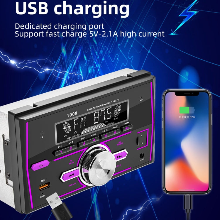 7 Colors Lighting 2 Din Car Radio Bluetooth USB MP3 Player Eurekaonline
