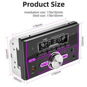 7 Colors Lighting 2 Din Car Radio Bluetooth USB MP3 Player Eurekaonline