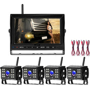 7 Inch Digital Wireless Reversing Image 1080P Video System Truck Monitoring Driving Recorder 4 Division+4 Night Video Camera Eurekaonline