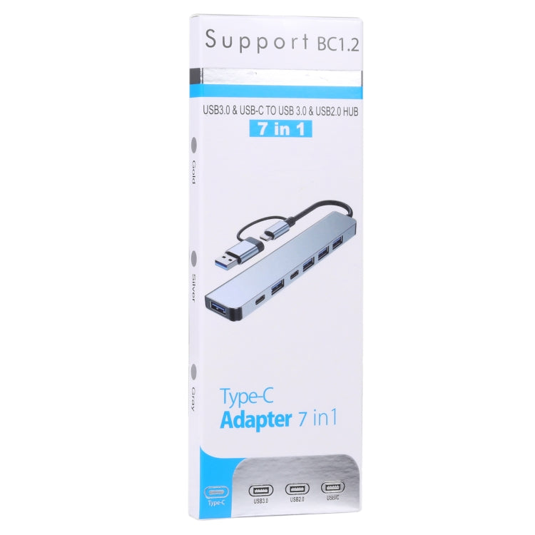 7 in 1 USB 3.0 and Type-C / USB-C to USB 3.0 USB 2.0 HUB Adapter Eurekaonline