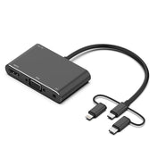 7585B 3 in 1 Micro USB / 8 Pin / Type-C to VGA / HDTV / AV Adapter Mobile HD Screen Player (Black) Eurekaonline