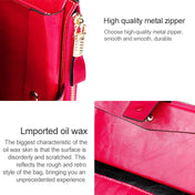 8236 Antimagnetic RFID Multi-function Oil Wax Leather Lady Wallet Large-capacity Purse (Red) Eurekaonline