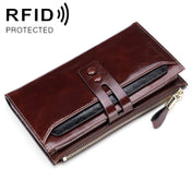 8239 Antimagnetic RFID Multi-function Leather Lady Wallet Large-capacity Purse with Detachable Card Holder(Coffee) Eurekaonline