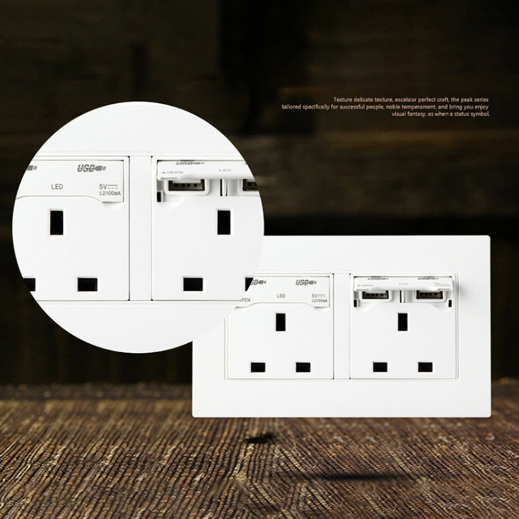 86 Type Three Hole USB Power Socket, UK Plug Eurekaonline