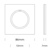 86mm Round LED Tempered Glass Switch Panel, Gold Round Glass, Style:Dual Computer Socket Eurekaonline