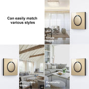 86mm Round LED Tempered Glass Switch Panel, Gold Round Glass, Style:Three Open Dual Control Eurekaonline