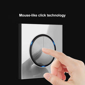 86mm Round LED Tempered Glass Switch Panel, Gray Round Glass, Style:TV Socket Eurekaonline