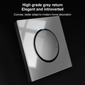 86mm Round LED Tempered Glass Switch Panel, Gray Round Glass, Style:Telephone Socket Eurekaonline