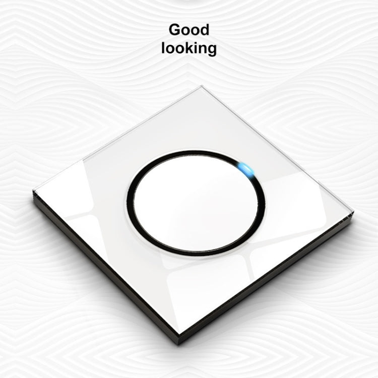 86mm Round LED Tempered Glass Switch Panel, White Round Glass, Style:Four Billing Control Eurekaonline