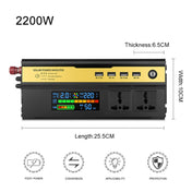 8896 2200W Car Smart Multi-functional Digital Display Inverter, Specification:24V Eurekaonline