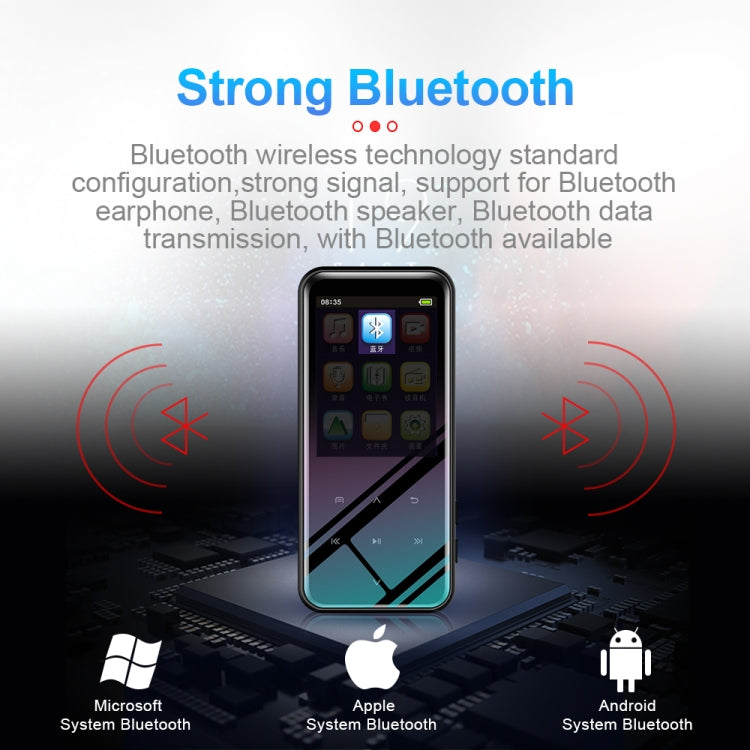 8GB M15 Multi-function Smart Voice Recorder MP3 Hifi Sound Music Player Walkman, Bluetooth Version Eurekaonline