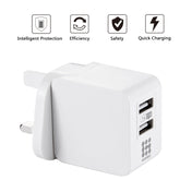 9 PCS HAWEEL UK Plug 2 USB Ports 1A / 2.1A Travel Charger Kits with Display Stand Box, For iPhone, Galaxy, Huawei, Xiaomi, LG, HTC and other Smartphones Eurekaonline