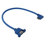 90 Degree Left Turn USB 3.0 Micro-B Male to USB 3.0 Female OTG Cable for Tablet / Portable Hard Drive, Length: 30cm(Blue) Eurekaonline