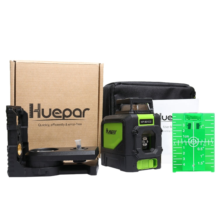 901CG H360 Degrees / V130 Degrees Laser Level Covering Walls and Floors 5 Line Green Beam IP54 Water / Dust proof(Green) Eurekaonline