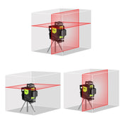 902CR 2×360 Degrees Laser Level Covering Walls and Floors 8 Line Red Beam IP54 Water / Dust proof(Red) Eurekaonline