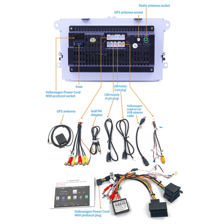 9093 HD 9 inch Car Android 8.1 Radio Receiver MP5 Player for Volkswagen, Support FM & Bluetooth & TF Card & GPS & WiFi with Decoding Eurekaonline