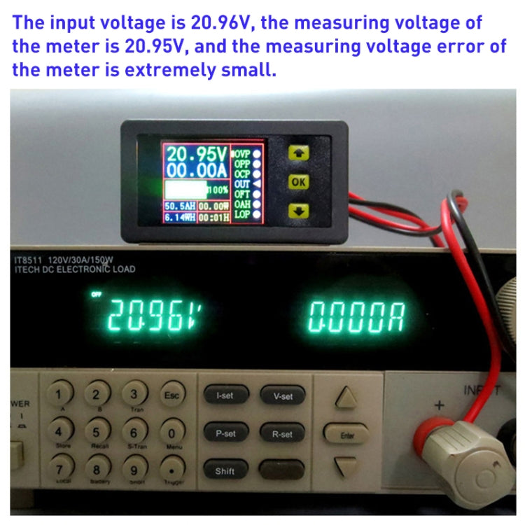 90V 20A Color Dual-Display Voltage Current Meter Charge Discharge Measurement Counter with Relay Eurekaonline