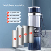 955 316 Stainless Steel Vacuum Cups, Capacity: 1000 ml(Gradient Gray) Eurekaonline