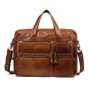 9913 Casual Men Singer-shoulder Messenger Briefcase 15.6 Inch Business Handbag(Brown) Eurekaonline