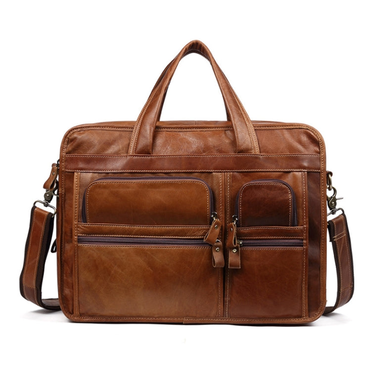 9913 Casual Men Singer-shoulder Messenger Briefcase 15.6 Inch Business Handbag(Brown) Eurekaonline