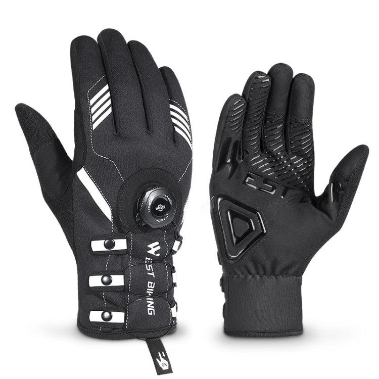 A Pair WEST BIKING Cycling Breathable Self-locking Gloves with Buckle, Size: L(Anti-light Type) Eurekaonline