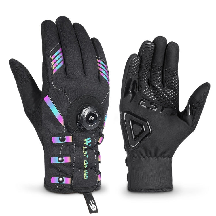 A Pair WEST BIKING Cycling Breathable Self-locking Gloves with Buckle, Size: M(Colorful Type) Eurekaonline