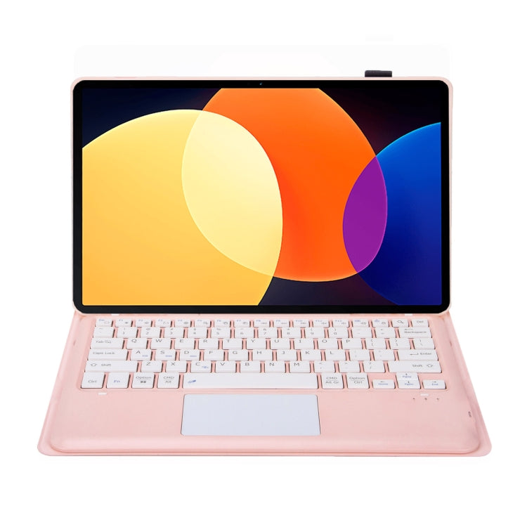 A0N4-A Detachable Sheep Pattern TPU Bluetooth Keyboard Tablet Leather Case with Touchpad For Xiaomi Pad 5 Pro 12.4(Pink) Eurekaonline