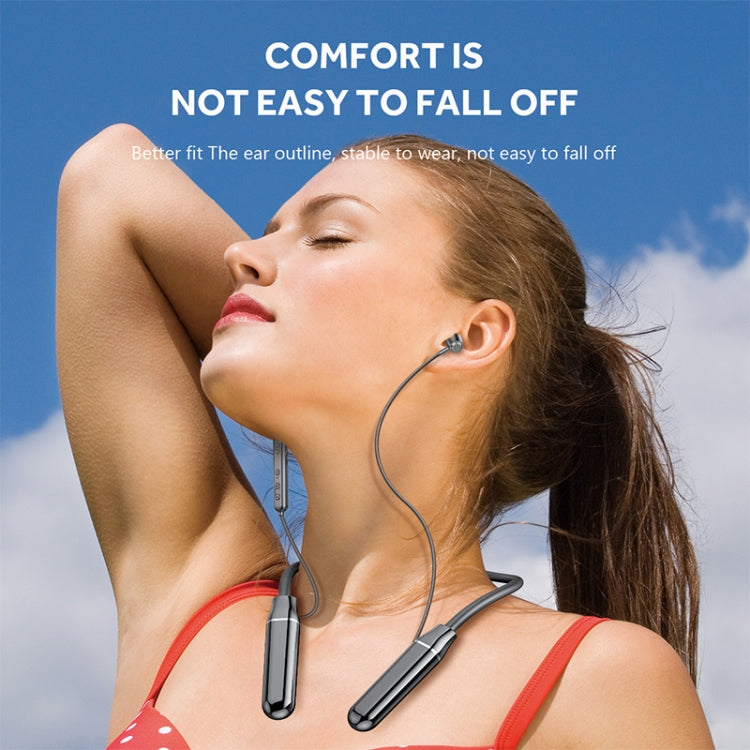 A10 Bluetooth 5.0 Neck-mounted Sport Wireless Bluetooth Earphone (Black) Eurekaonline