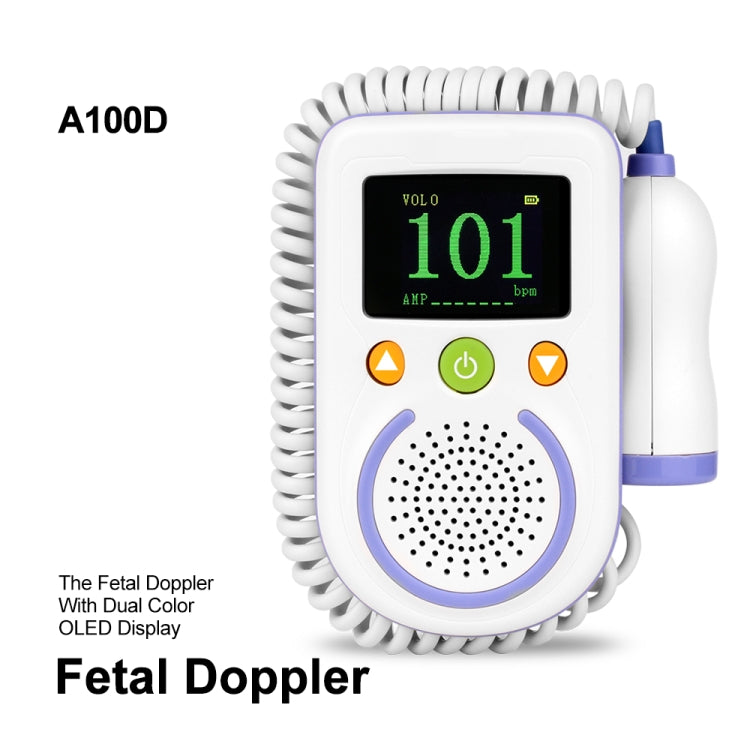A100D  Digital Fetal Doppler Ultrasound Sound Baby Heartbeat Detector Monitor Rechargeable Prenatal Pocket Fetal Doppler Stethoscope Eurekaonline
