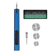 A288 Electric Grinding Machine Small Handheld Carving Pen, Style: Blue+Saw Blade+Grinding Head Eurekaonline