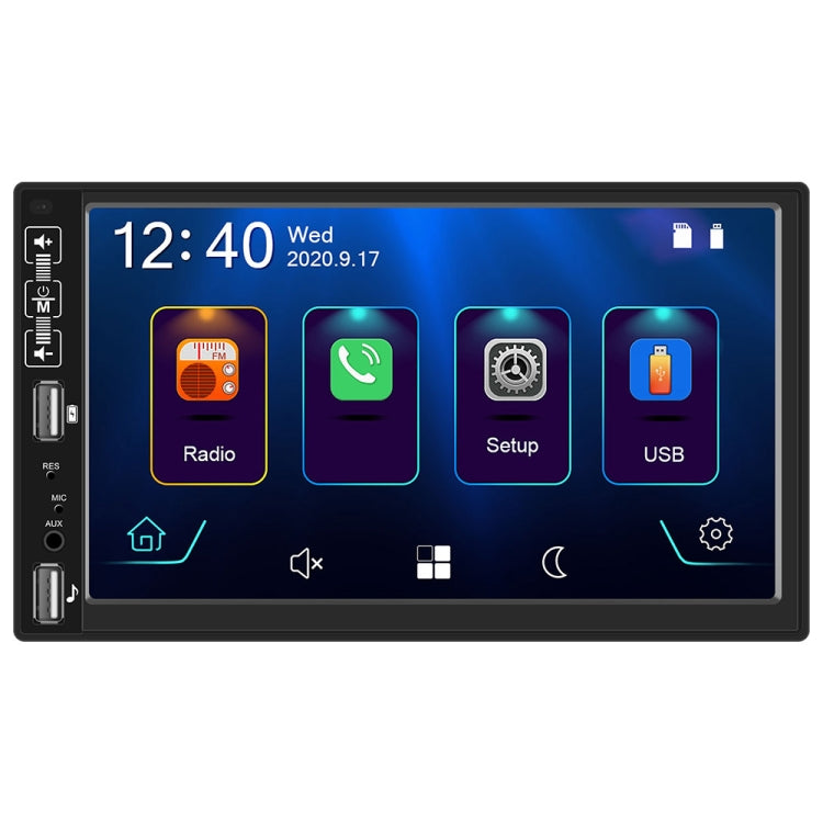 A2891 7 inch Car HD MP5 Carplay Bluetooth Music Player Reversing Image All-in-one Machine Support FM / U Disk with Remote Controler, Style:Standard + 4LEDs Light Camera Eurekaonline