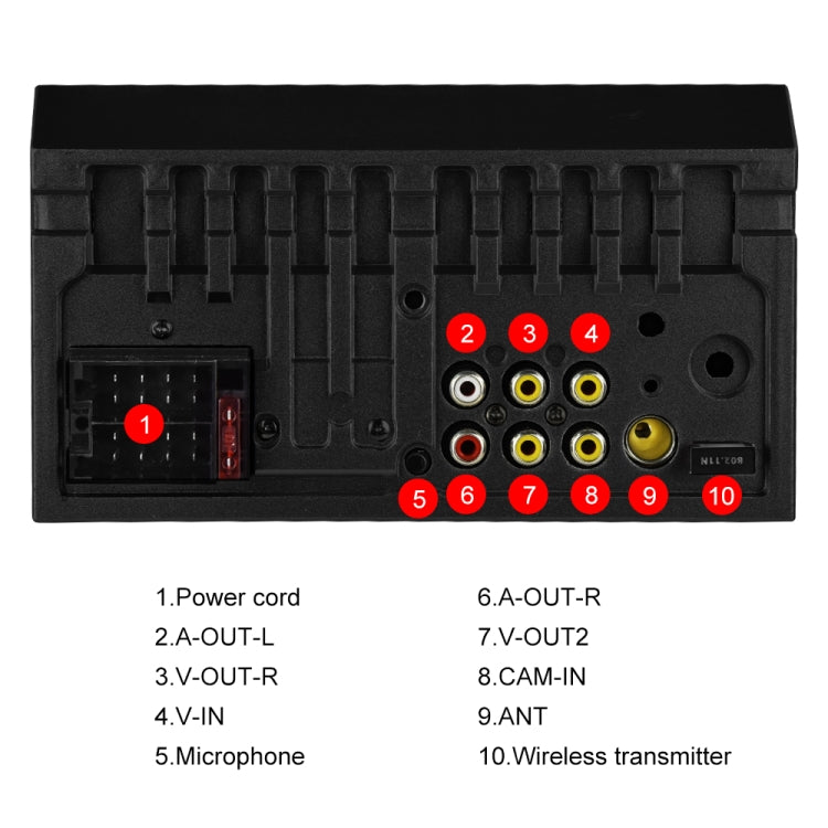 A2891 7 inch Car HD MP5 Carplay Bluetooth Music Player Reversing Image All-in-one Machine Support FM / U Disk with Remote Controler, Style:Standard + 4LEDs Light Camera Eurekaonline