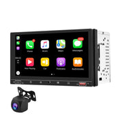 A2916 7 inch Dual-spindle Universal MP5 Car Carplay MP4 Player, Style: Standard+AHD Camera Eurekaonline