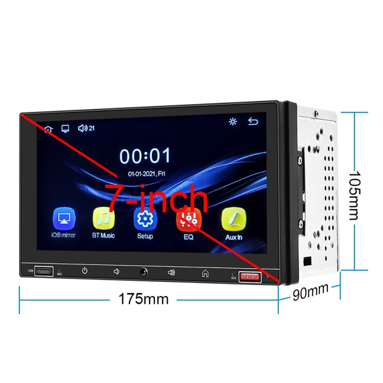 A2916 7 inch Dual-spindle Universal MP5 Car Carplay MP4 Player, Style: Standard+AHD Camera Eurekaonline