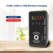 A7 High-power 100W 4 x PD 20W + QC3.0 USB Charger +15W Qi Wireless Charger Multi-port Smart Charger Station, Plug Size:EU Plug Eurekaonline