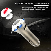 A8 3 in 1 Bluetooth Earphone & Safety Hammer & Car Charger, Support Hands-free Call & USB Quick Charger Function Eurekaonline