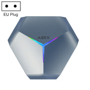 A95X F4 8K UHD Smart TV BOX Android 10.0 Media Player with Remote Control, Amlogic S905X4 Quad Core Cortex-A55 up to 2.0GHz, RAM: 4GB, ROM: 128GB, 2.4GHz/5GHz WiFi, Bluetooth, EU Plug(Metallic Blue) Eurekaonline