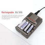 AC 100-240V 4 Slot Battery Charger for AA & AAA & 9V Ni-MH Battery, EU Plug Eurekaonline