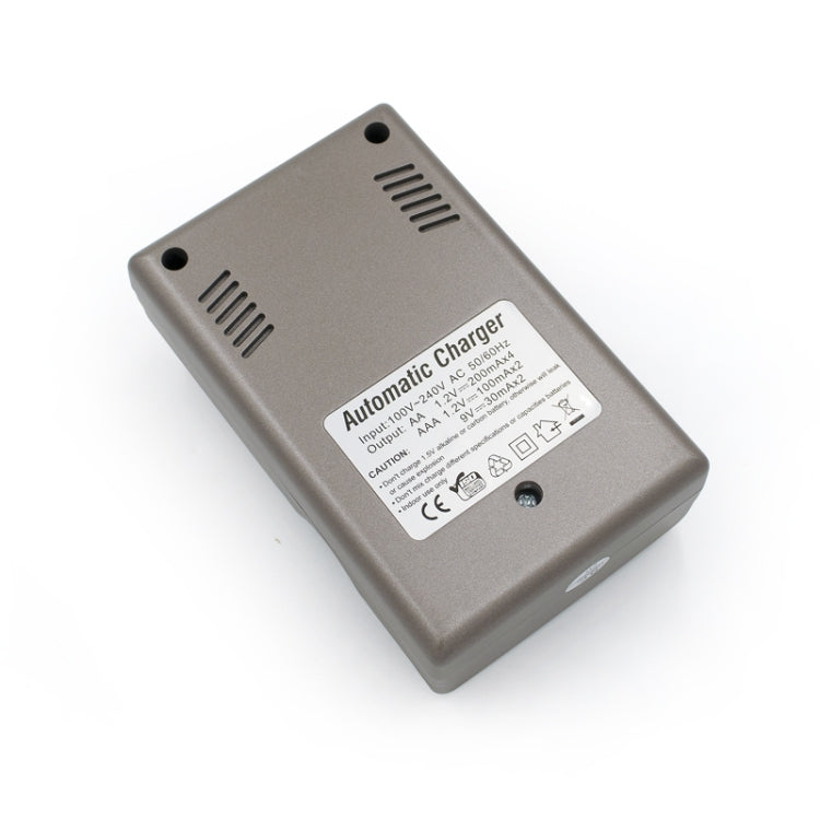 AC 100-240V 4 Slot Battery Charger for AA & AAA & 9V Ni-MH Battery, EU Plug Eurekaonline