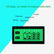 AC 100-240V 4 Slot Battery Charger for AA & AAA Battery, with LCD Display, EU Plug Eurekaonline