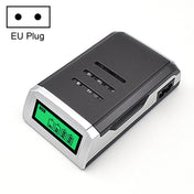 AC 100-240V 4 Slot Battery Charger for AA & AAA Battery, with LCD Display, EU Plug Eurekaonline