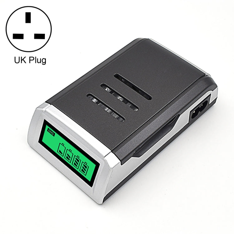 AC 100-240V 4 Slot Battery Charger for AA & AAA Battery, with LCD Display, UK Plug Eurekaonline